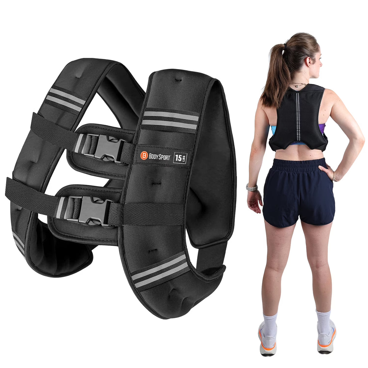 Weighted Vest, 10 Lb. - Adjustable Fitness Vest for Strength Training, Running, Walking, and Endurance Workouts