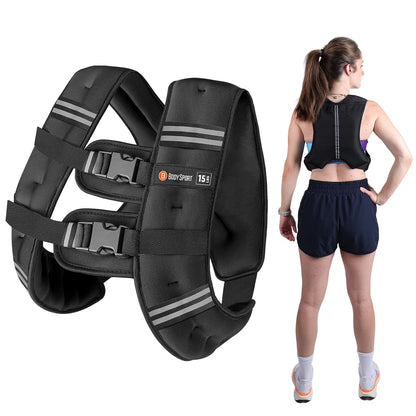 Weighted Vest, 10 Lb. - Adjustable Fitness Vest for Strength Training, Running, Walking, and Endurance Workouts