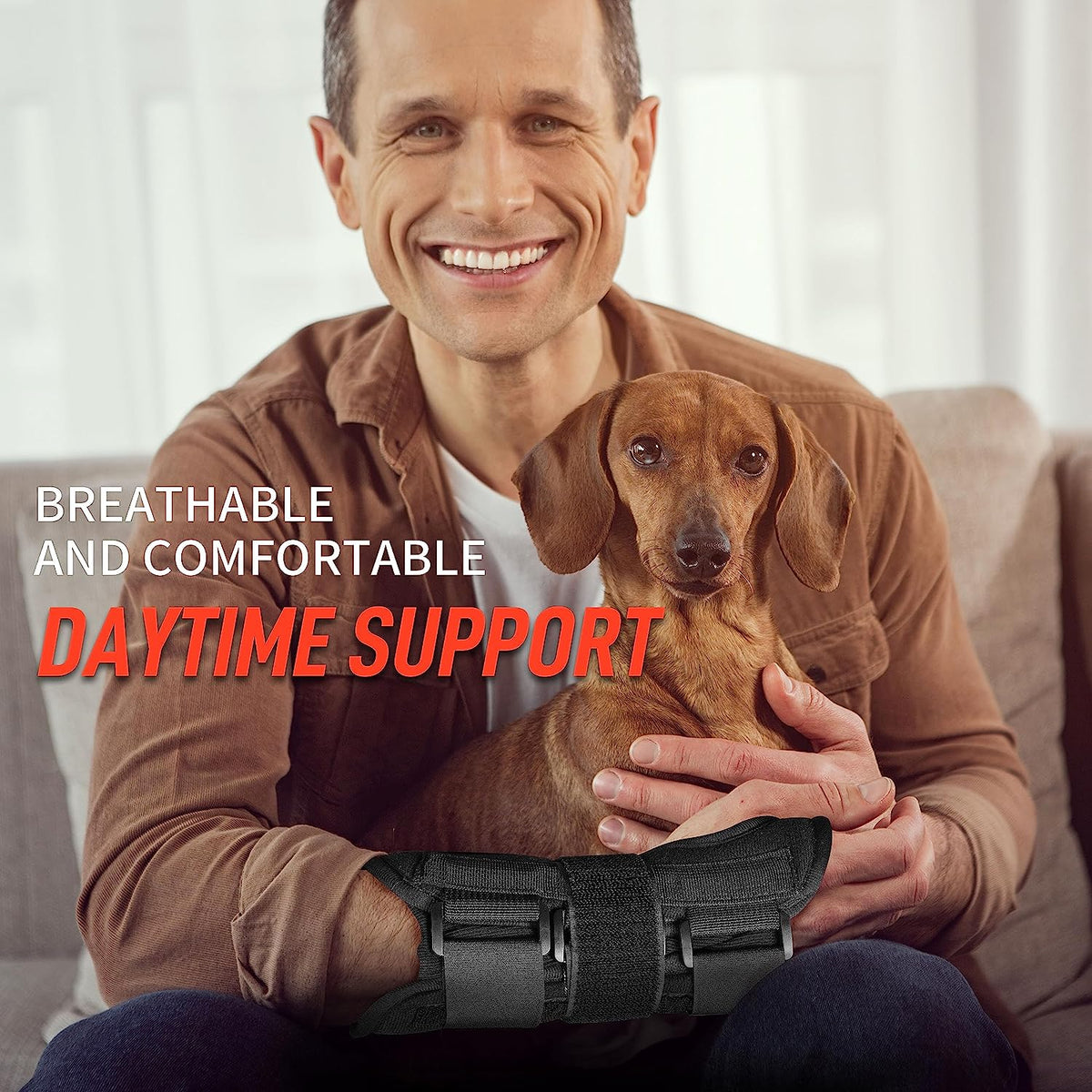 Carpal Tunnel Wrist Brace Night Support, Adjustable Right Hand Brace | S/M, Wrist Splint with Metal Bar for Women & Men; Relieves Tendonitis, Arthritis & Sprain; Day & Night Wear for Sleep or Work
