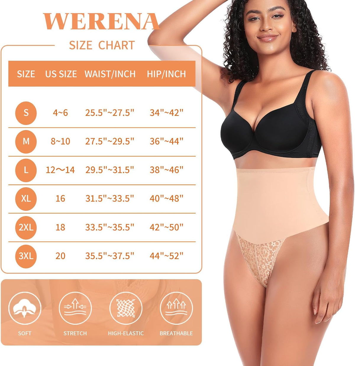 Tummy Control Thong Shapewear for Women Lace Shaping Thong Girdle | Mid High Waisted Body Thong Shaper Underwear,Light to Medium Control Shapewear